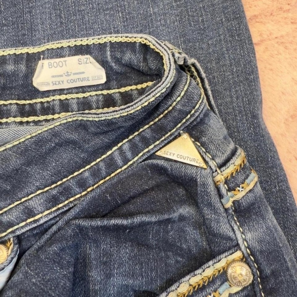 mid y2k embellished bootcut jeans by Sexy Couture - Picture 5 of 8